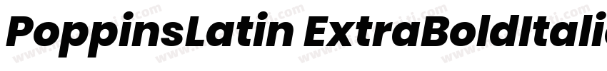 PoppinsLatin ExtraBoldItalic字体转换